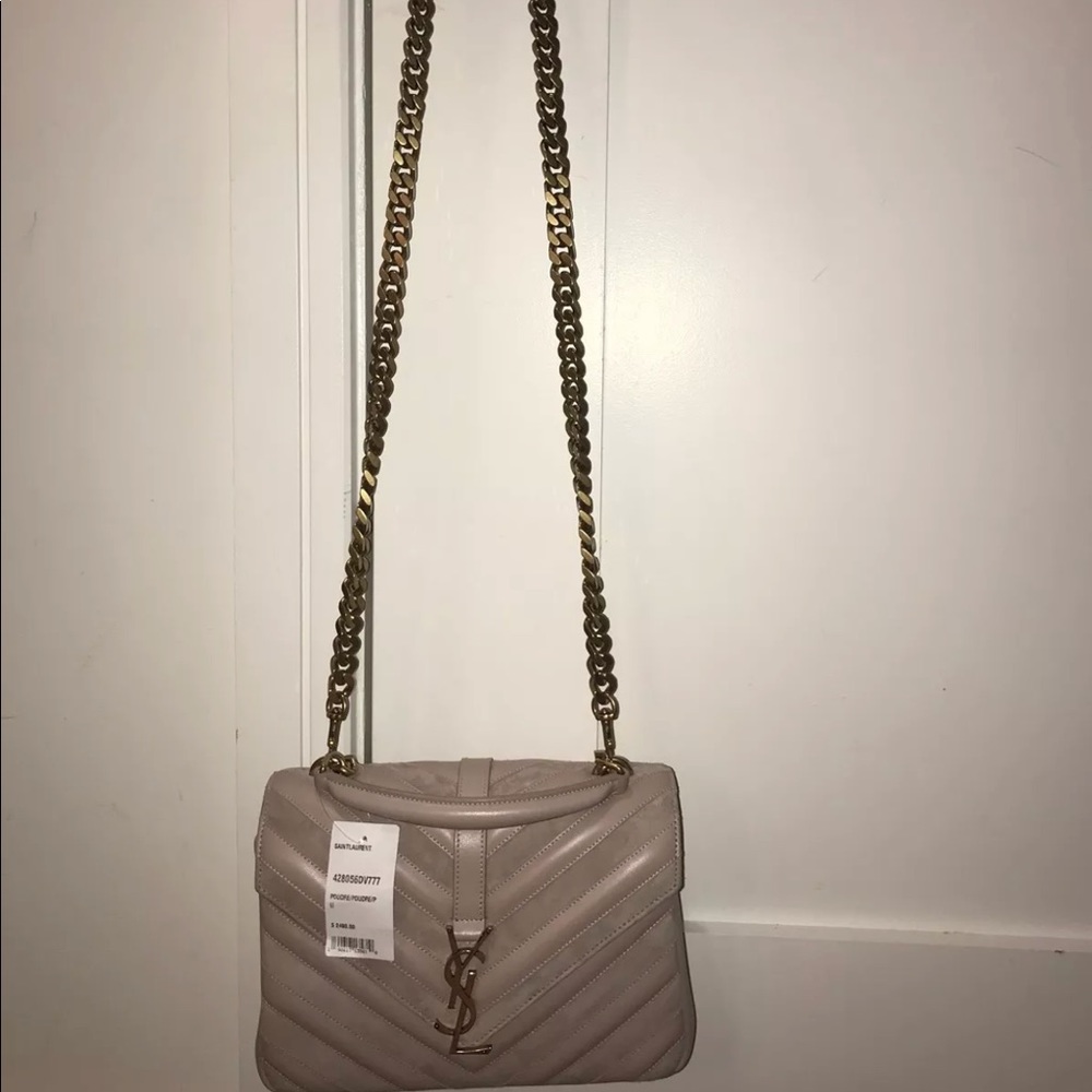 SOLD Monogram Medium College Suede Chain Crossbody - Picture 8 of 8